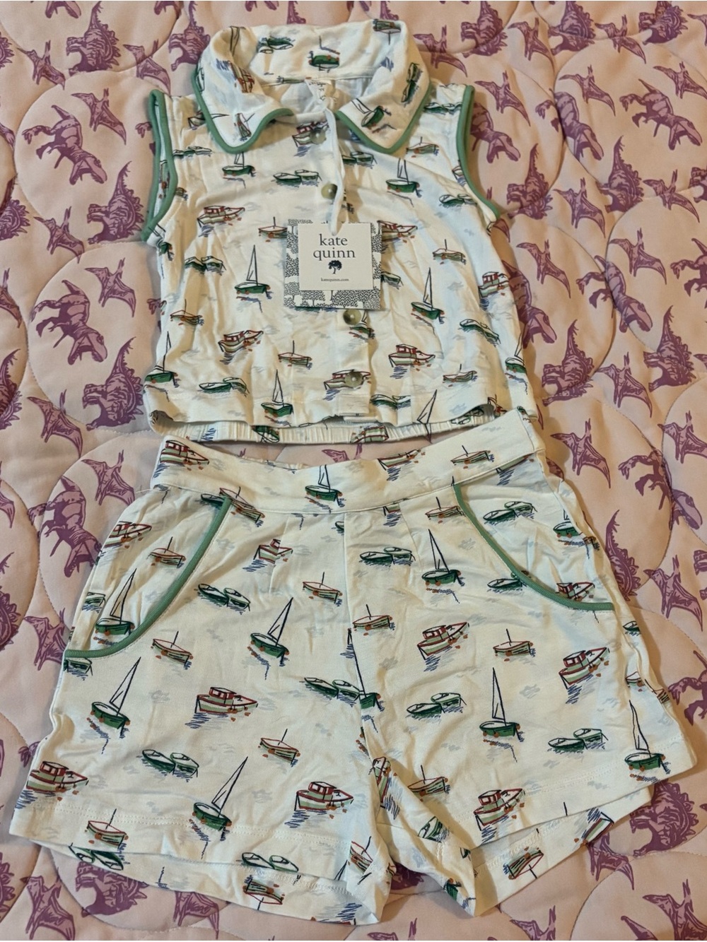 kate quinn size 5 year Mediterranean Boat Hannah Set Two Piece Outfit